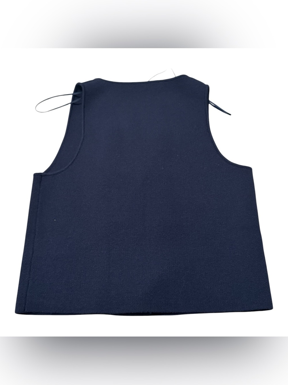 NWOT ZARA Navy Blue Knit Double Breasted Vest with Silver Buttons - Size XS - Picture 6 of 8